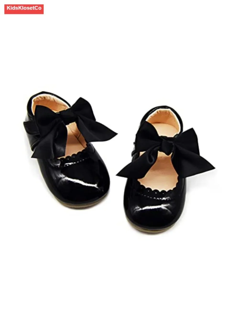 Toddler Girls Ballet Flats - Sparkle Mary Jane Dress Shoes with Hook & Loop